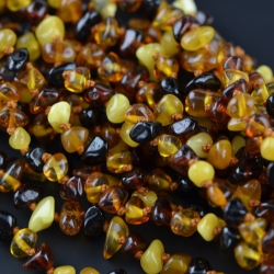 Multicolor flat baroque beads necklace